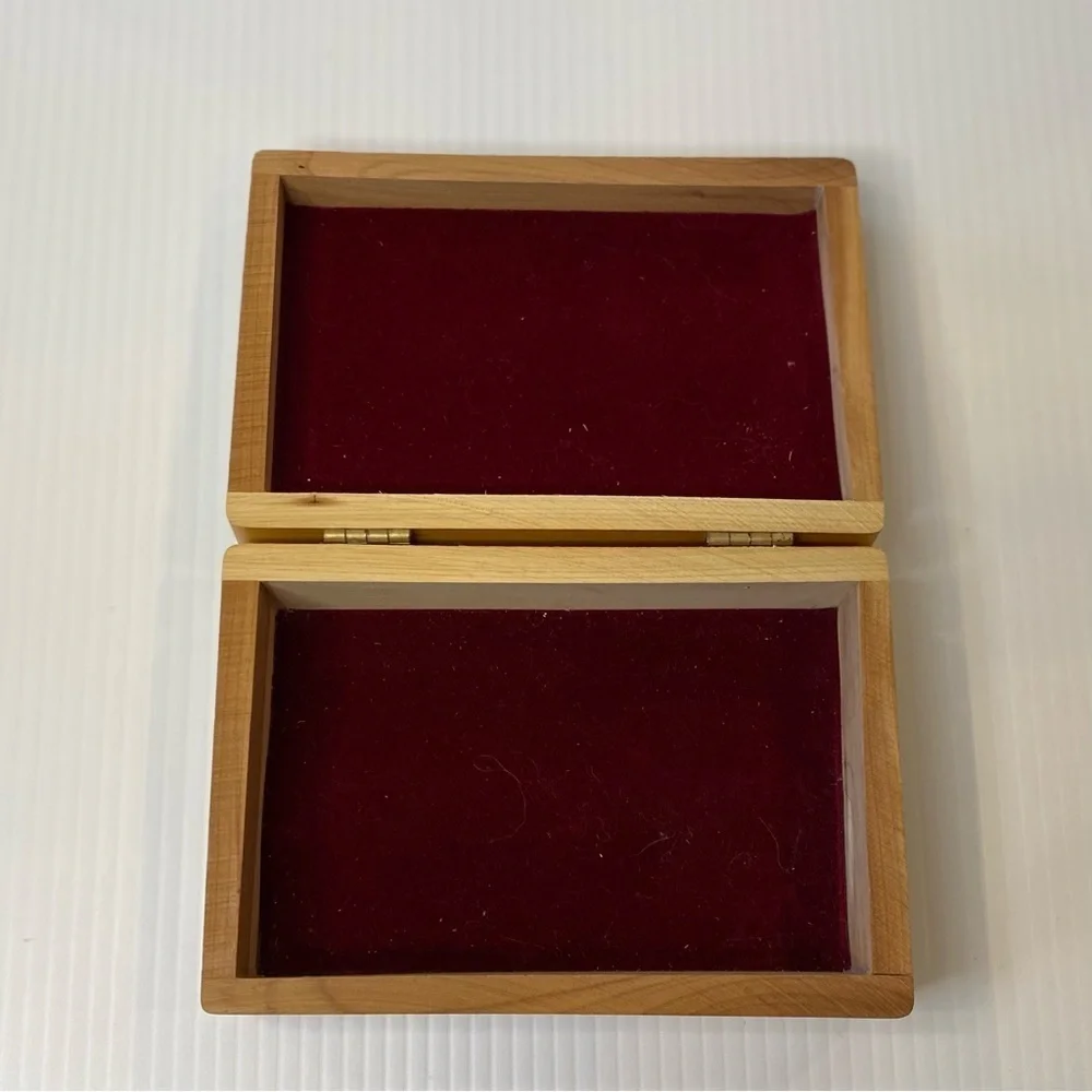 Wooden Jewelry Box Vintage Norman Rockwell Print Lacquered Cedar?